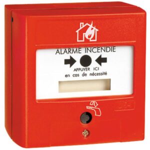 Déclencheur Manuel d'Alarme Adressable DMA à membrane réarmable IP40 IK07 - rouge